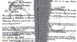 Pasaporte diplomatico de Gabriel Gil