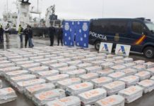 Los decomisos de cocaína se duplicaron el año pasado en España