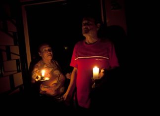 Protestas la noche del 13 de enero cerca de Miraflores por apagones