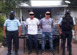 Privados de libertad dos hombres y les incautaron 207 kilos de cocaína