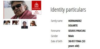 Interpol emitió alerta roja contra ex jefe de las FARC, Jesús Santrich