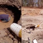 Habitantes del sur de Aragua buscan agua debajo de la tierra por extrema escasez