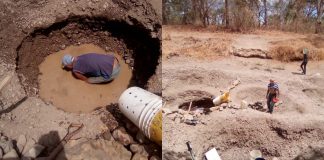 Habitantes del sur de Aragua buscan agua debajo de la tierra por extrema escasez