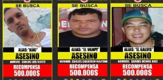 Régimen ofrece recompensa por los cabecillas de la banda de la Cota 905