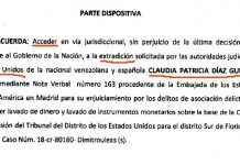 Justicia española aprueba extradición de Claudia Díaz a EEUU