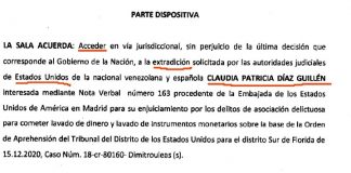 Justicia española aprueba extradición de Claudia Díaz a EEUU